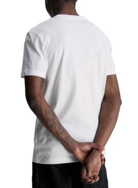 Camiseta Calvin Klein Stacked Blanco para Hombre