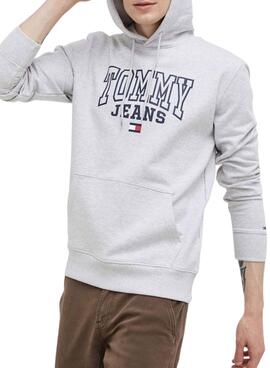 Sudadera Tommy Jeans Entry Gris para Hombre