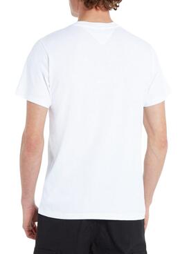 Camiseta Tommy Jeans Letter Blanco para Hombre