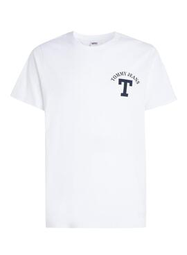 Camiseta Tommy Jeans Letter Blanco para Hombre