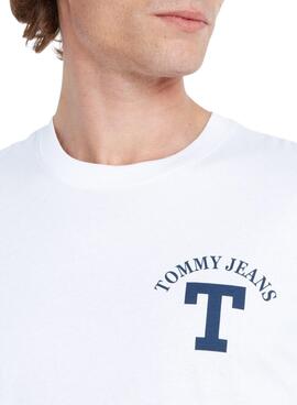 Camiseta Tommy Jeans Letter Blanco para Hombre