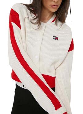 Chaqueta Tommy Jeans Bomber Blanco para Mujer