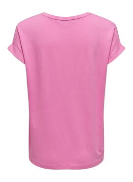 Camiseta Only Moster Rosa para Mujer