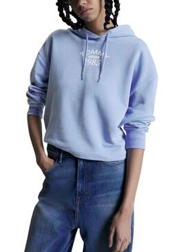 Sudadera Tommy Jeans Relaxed Essential Azul Mujer