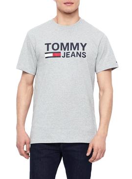 Camiseta Tommy Jeans Logo Gris
