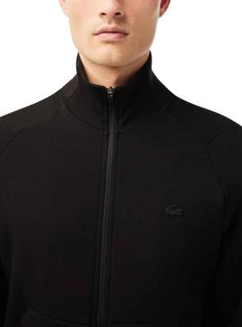 Sudadera Lacoste Cuello Alto Negro para Hombre