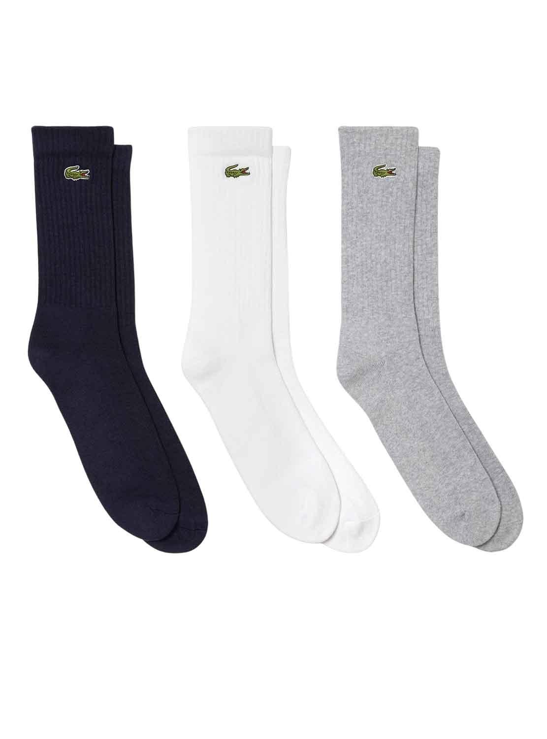 Pack 3 pares calcetines negros de hombre - Punto blanco