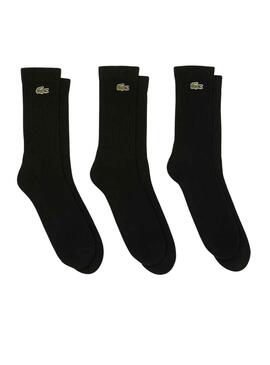 Calcetines Lacoste Pack De Tres Negro para Hombre