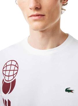 Camiseta Lacoste Daniil Medvedev Blanco Hombre