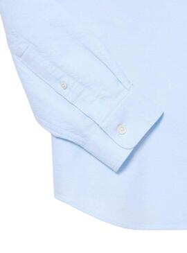 Camisa Lacoste Casual Oxford Azul para Hombre