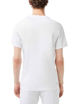 Camiseta Lacoste Sport de Punto Blanco para Hombre