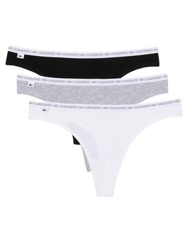 Tangas Lacoste String Pack 3 para Mujer