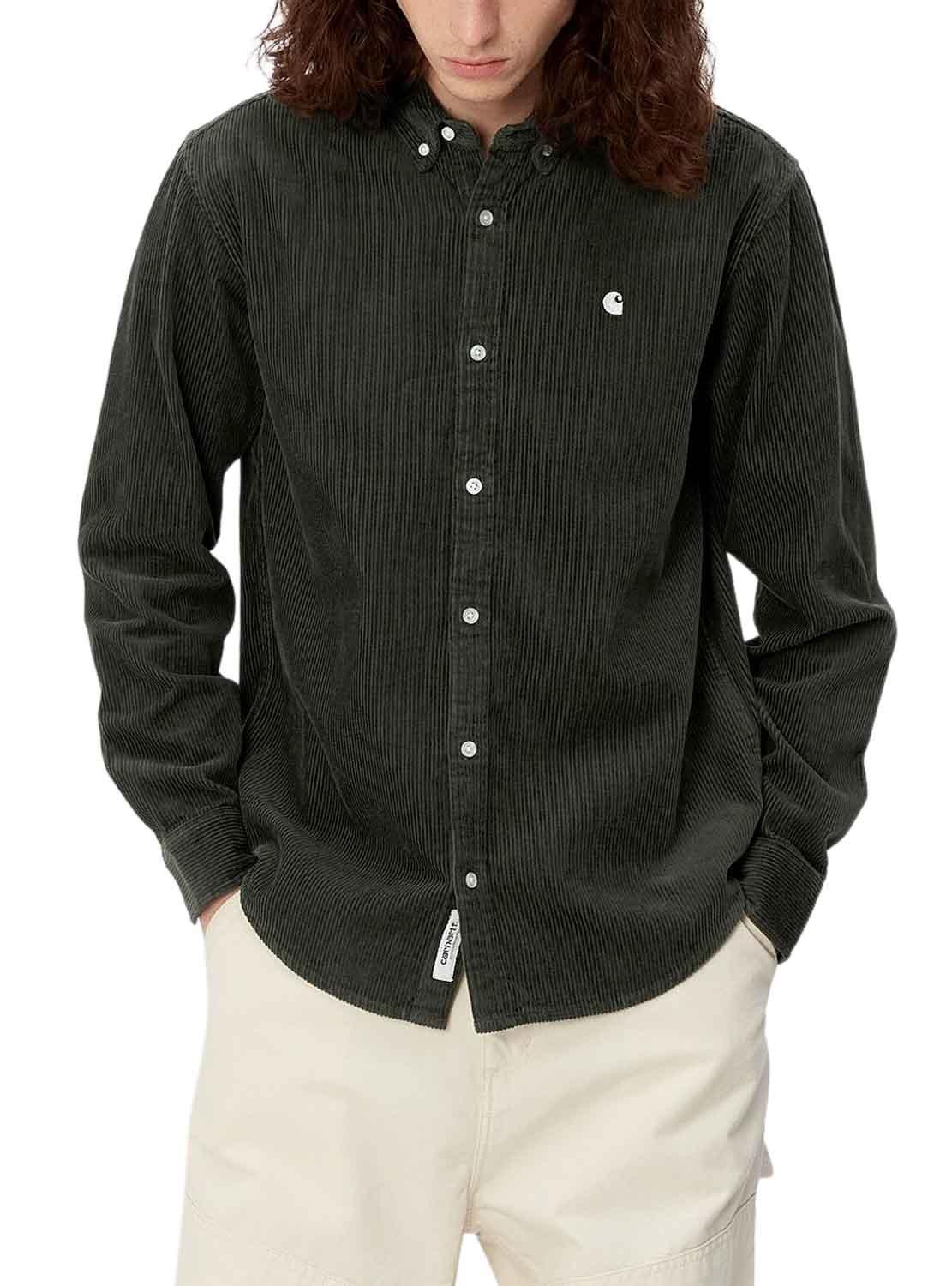 Carhartt Wip - Camisa Para Hombre Verde - L/S Madison Cord Shirt