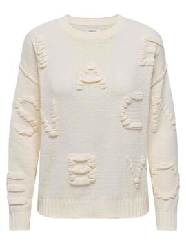 Jersey Only Kia Lose Detail Beige para Mujer