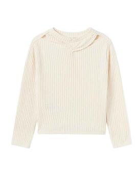Jersey Mayoral Canale Cut Out Beige para Niña