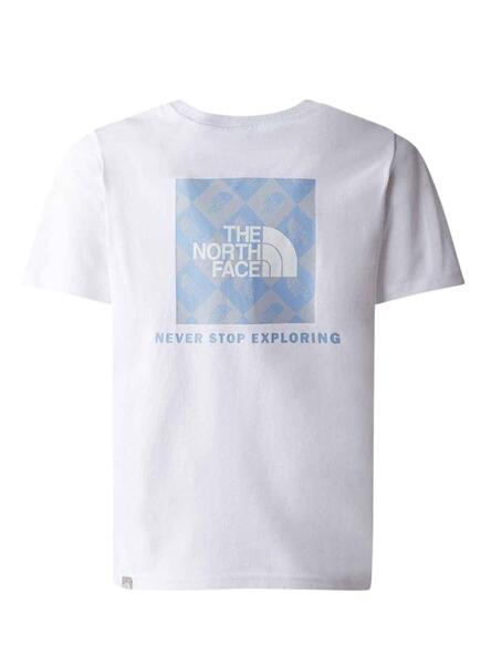 Camiseta The North Face Box Blanca Para Niño