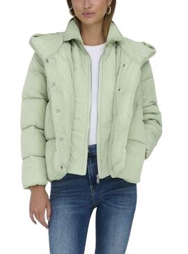 Chaqueta Only New Sydney Sara Puffer Verde Mujer