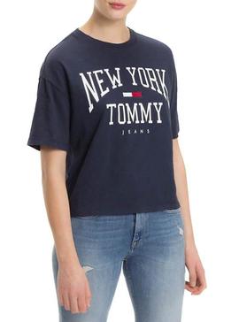 Camiseta Tommy Jeans Boxy New York Azul