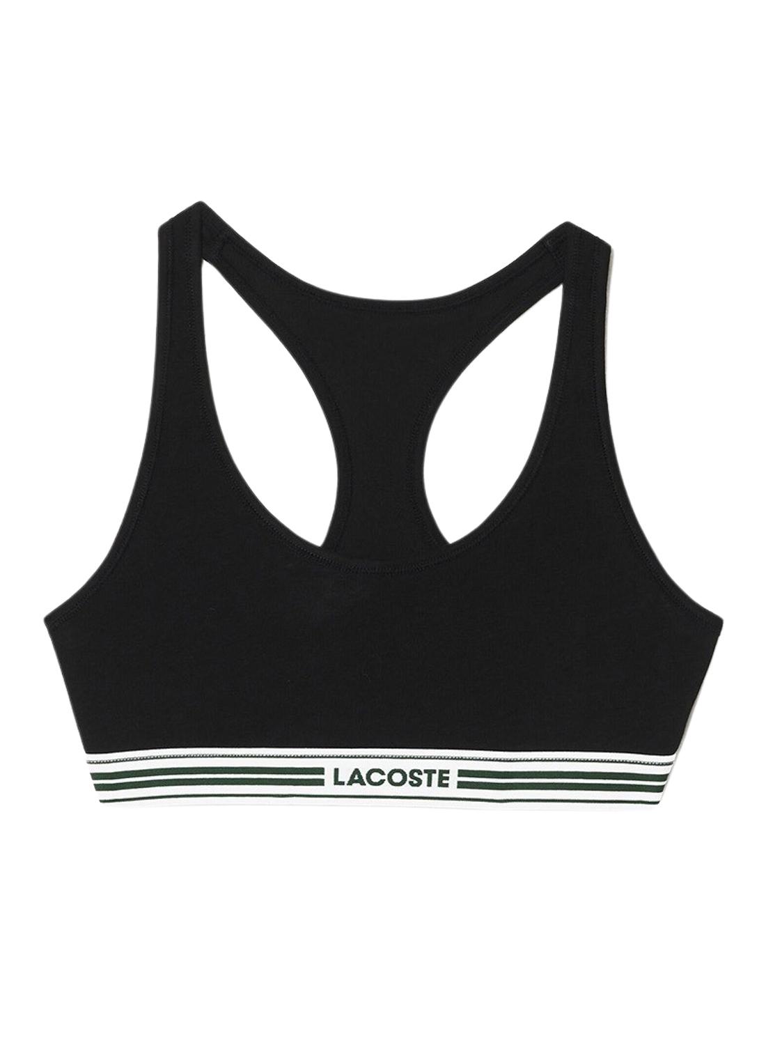 Bralette Lacoste Heritage Negro Para Mujer