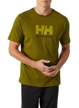 Camiseta Helly Hansen Logo Verde Para Hombre