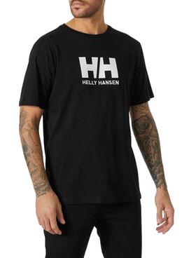 Camiseta Helly Hansen Logo Negro Para Hombre