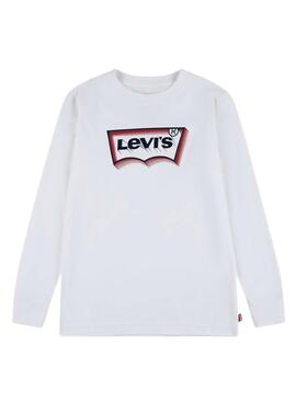 Camiseta Levis Glow Effect Blanco Para Niño