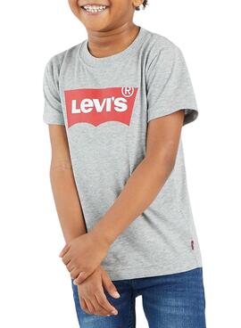 Camiseta Levis Batwing Gris Para Niño