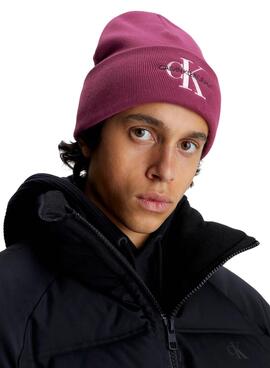 Gorro Calvin Klein Jeans De Punto Monologo Morado