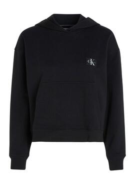 Sudadera Calvin Klein Jeans Woven Label Negro