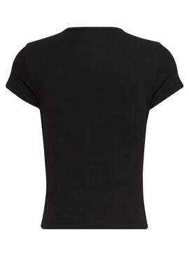 Camiseta Tommy Jeans Essential Negro para Mujer