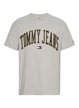 Camiseta Tommy Jeans Gold Arch Gris Para Hombre