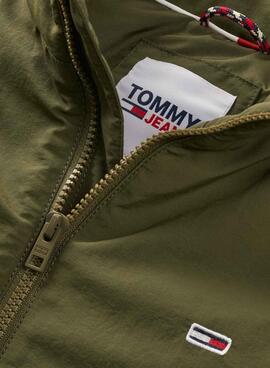 Chaqueta Tommy Jeans Essential Padded Verde Hombre