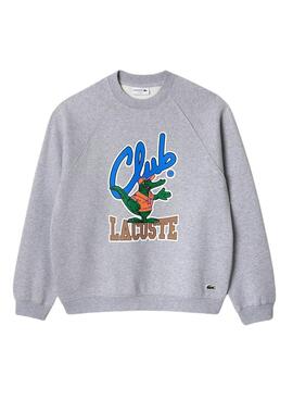 Sudadera Lacoste Club Gris Para Hombre Y Mujer