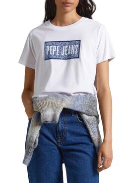 Camiseta Pepe Jeans Cat Blanca para Mujer