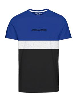 Camiseta Jack and Jones Eired Block Azulón Hombre