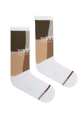 Calcetines Tommy Jeans TH Uni Beige Colorblock