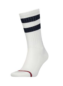 Calcetines Tommy Jeans TH Uni Sport Blanco Marino
