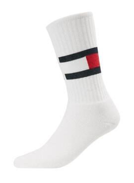 Calcetines Tommy Hilfiger TH Flag Blanco Unisex