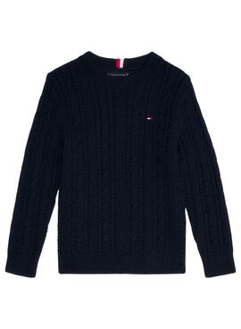 Jersey Tommy Hilfiger Essential Cable Marino Niño