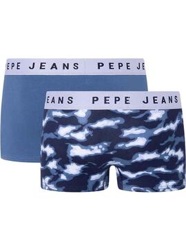 Pack 2 Calzoncillos Pepe Jeans Camo Azules Hombre