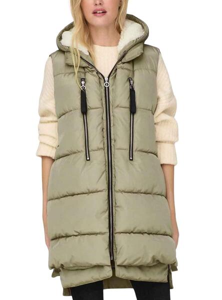 Chaqueta Only New Nora Long Beige Para Mujer