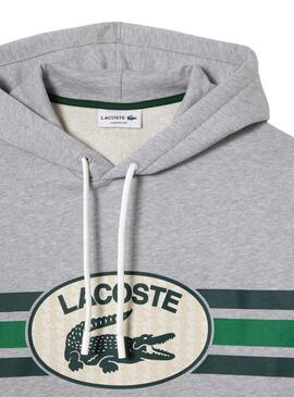 Sudadera Lacoste Loose Fit Gris para Hombre