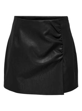 Falda Only Ada Faux Leather Negro Para Mujer