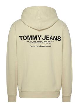 Sudadera Tommy Jeans Graphic Hoodie Beige