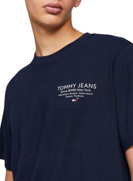 Camiseta Tommy Jeans Graphic Slim Marino Hombre