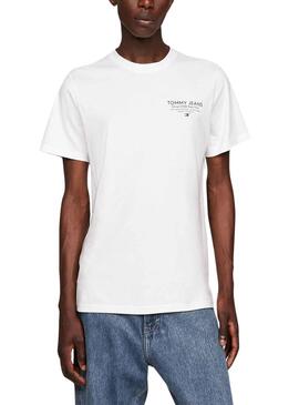 Camiseta Tommy Jeans Graphic Slim Blanco Hombre