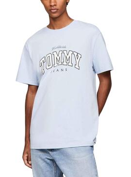 Camiseta Tommy Jeans Varsity Azul Para Hombre