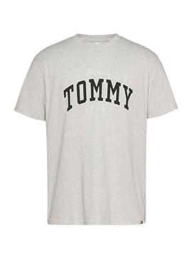 Camiseta Tommy Jeans Varsity Gris Para Hombre