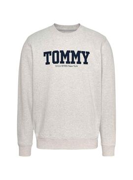 Sudadera Tommy Jeans Reg Front Gris Para Hombre