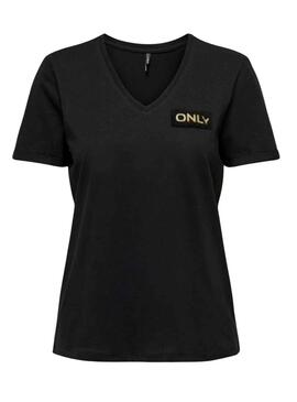 Camiseta Only Nori Negro Para Mujer